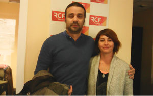 Claire Bourbon, de l’association Au fil des femmes et Christophe Monteiro, directeur du centre social CAJ-La Grand Font